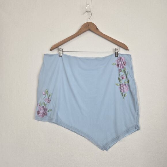 Princess Polly Strapless Beaded Mesh Tank Top sz 16 Blue Lined Boho Fairy Pastel - Picture 10 of 10